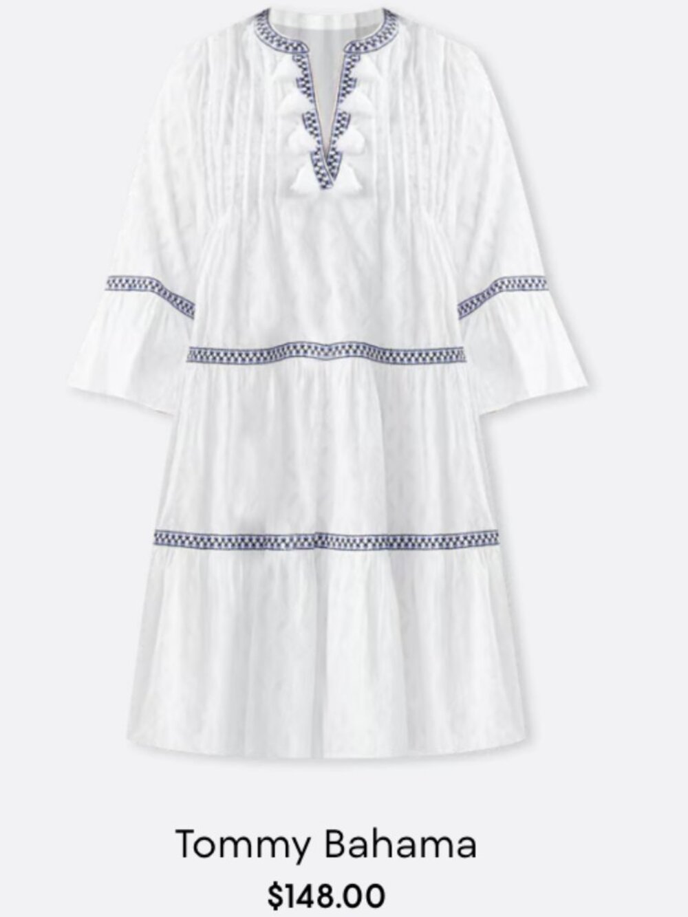 Tommy Bahama Jacquard Tiered Dress, L